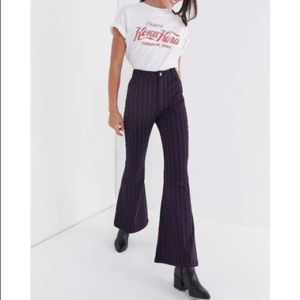 Urban Outfitters Georgia Striped Bellbottoms